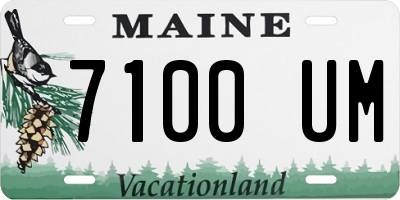 ME license plate 7100UM