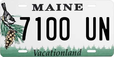 ME license plate 7100UN