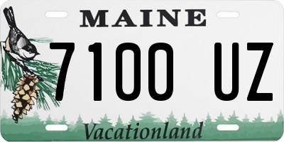 ME license plate 7100UZ