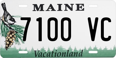ME license plate 7100VC