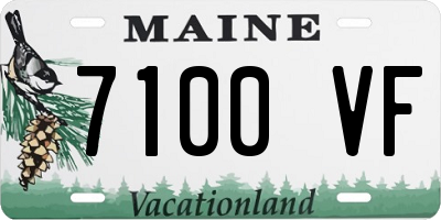 ME license plate 7100VF