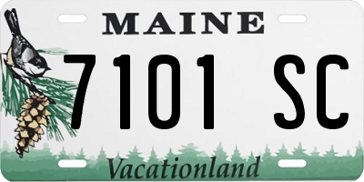 ME license plate 7101SC