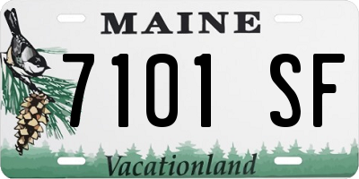 ME license plate 7101SF