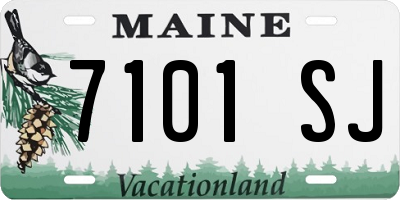 ME license plate 7101SJ