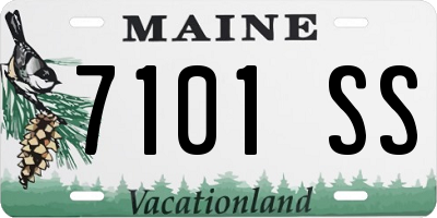ME license plate 7101SS