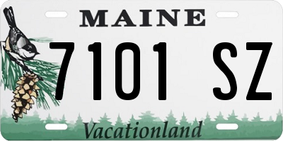 ME license plate 7101SZ