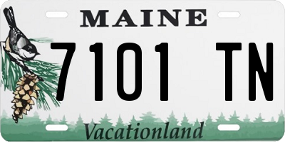 ME license plate 7101TN