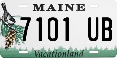 ME license plate 7101UB
