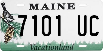 ME license plate 7101UC