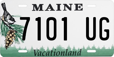 ME license plate 7101UG