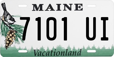 ME license plate 7101UI