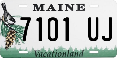 ME license plate 7101UJ