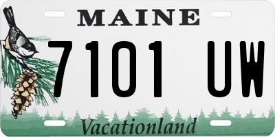 ME license plate 7101UW