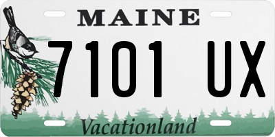 ME license plate 7101UX