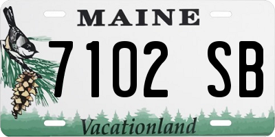 ME license plate 7102SB