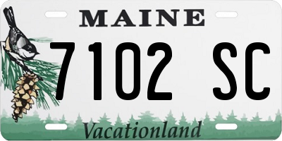 ME license plate 7102SC