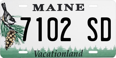 ME license plate 7102SD