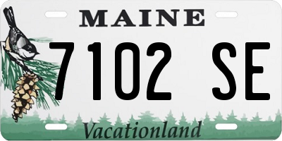 ME license plate 7102SE