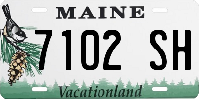 ME license plate 7102SH