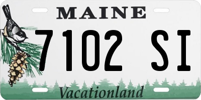 ME license plate 7102SI