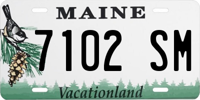 ME license plate 7102SM