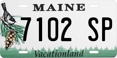 ME license plate 7102SP