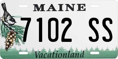 ME license plate 7102SS