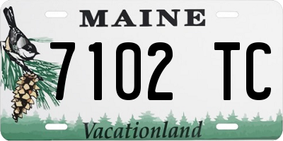 ME license plate 7102TC