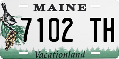 ME license plate 7102TH