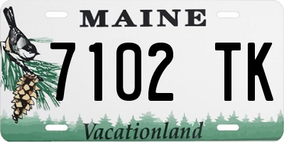 ME license plate 7102TK