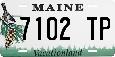ME license plate 7102TP