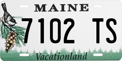 ME license plate 7102TS
