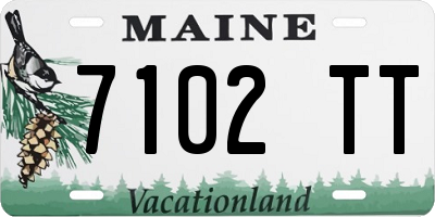 ME license plate 7102TT