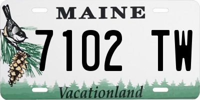 ME license plate 7102TW