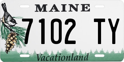 ME license plate 7102TY
