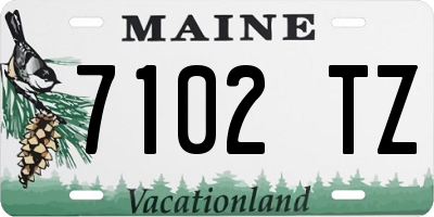 ME license plate 7102TZ