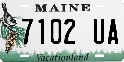 ME license plate 7102UA