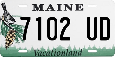 ME license plate 7102UD