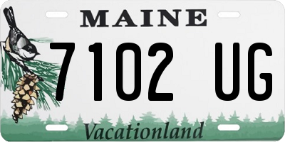 ME license plate 7102UG