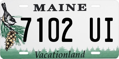 ME license plate 7102UI