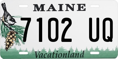 ME license plate 7102UQ