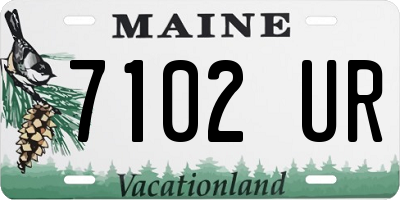 ME license plate 7102UR