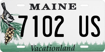 ME license plate 7102US