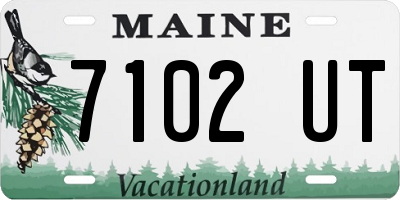 ME license plate 7102UT