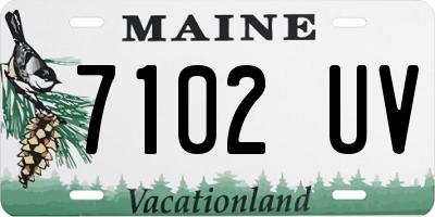 ME license plate 7102UV