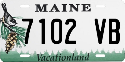 ME license plate 7102VB