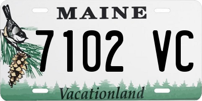 ME license plate 7102VC