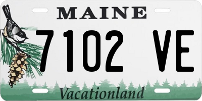 ME license plate 7102VE