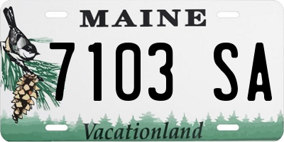 ME license plate 7103SA