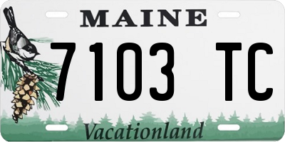 ME license plate 7103TC